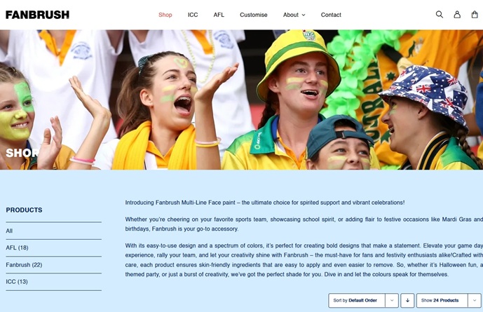 Fanbrush&copy; is distributed in Australia & New Zeland