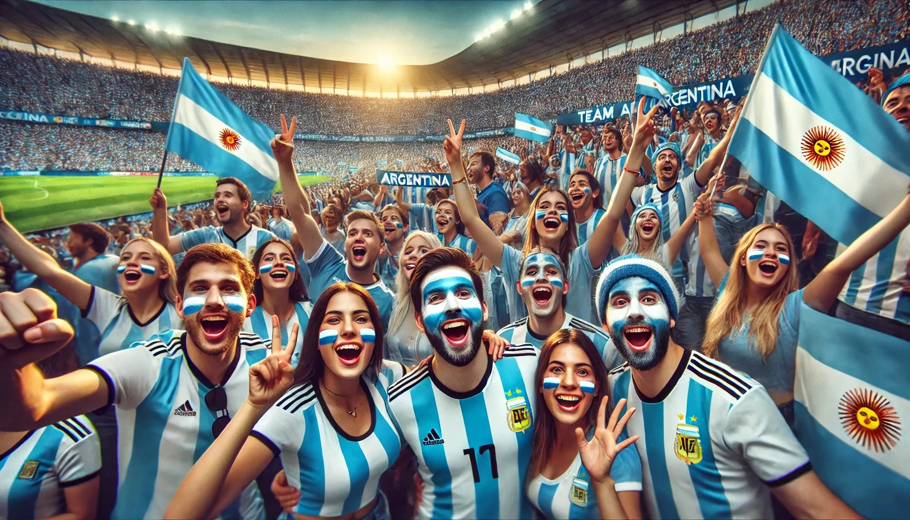 Fan face paint in ARGENTINA