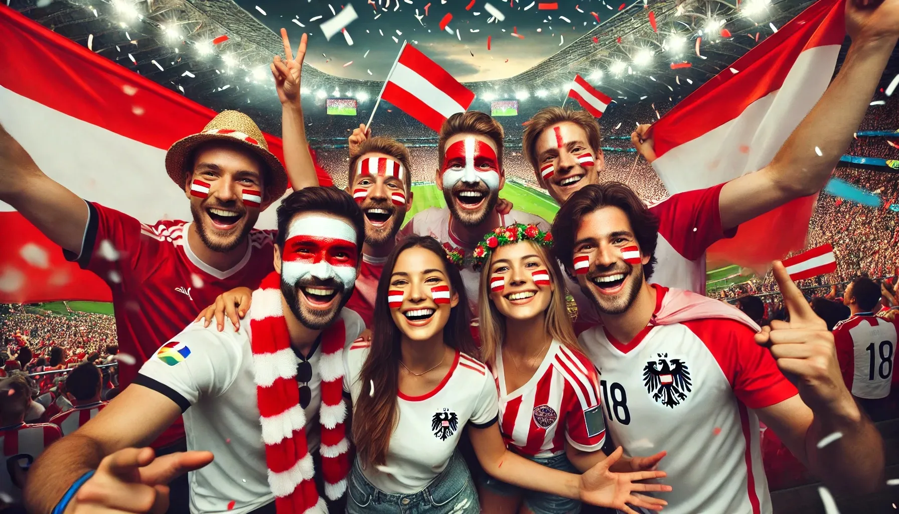 Fan face paint in AUSTRIA