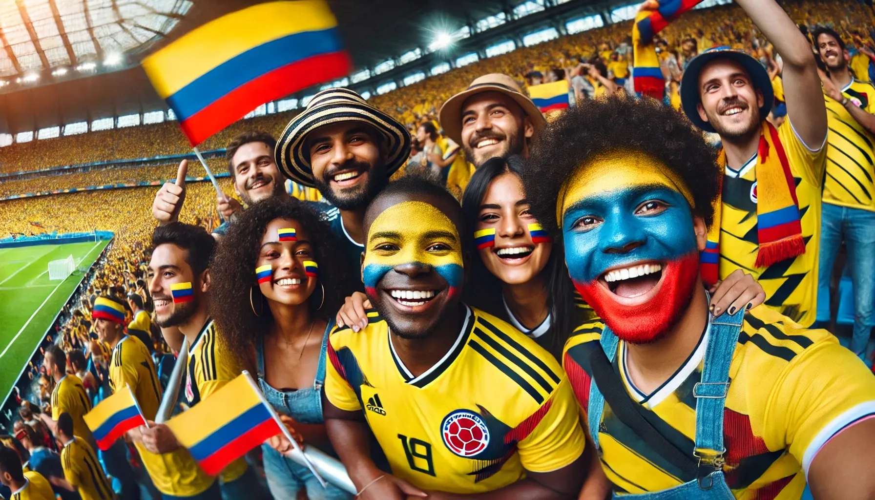 Fan face paint in COLOMBIA