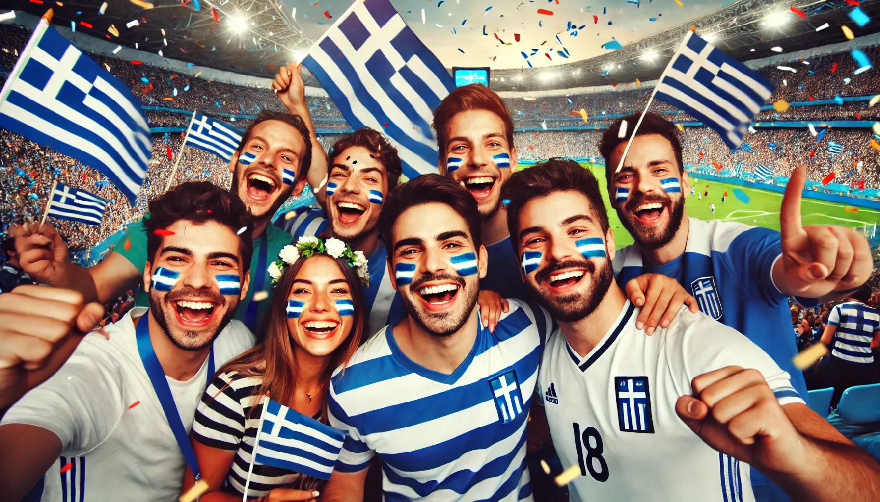 Fan face paint in GREECE