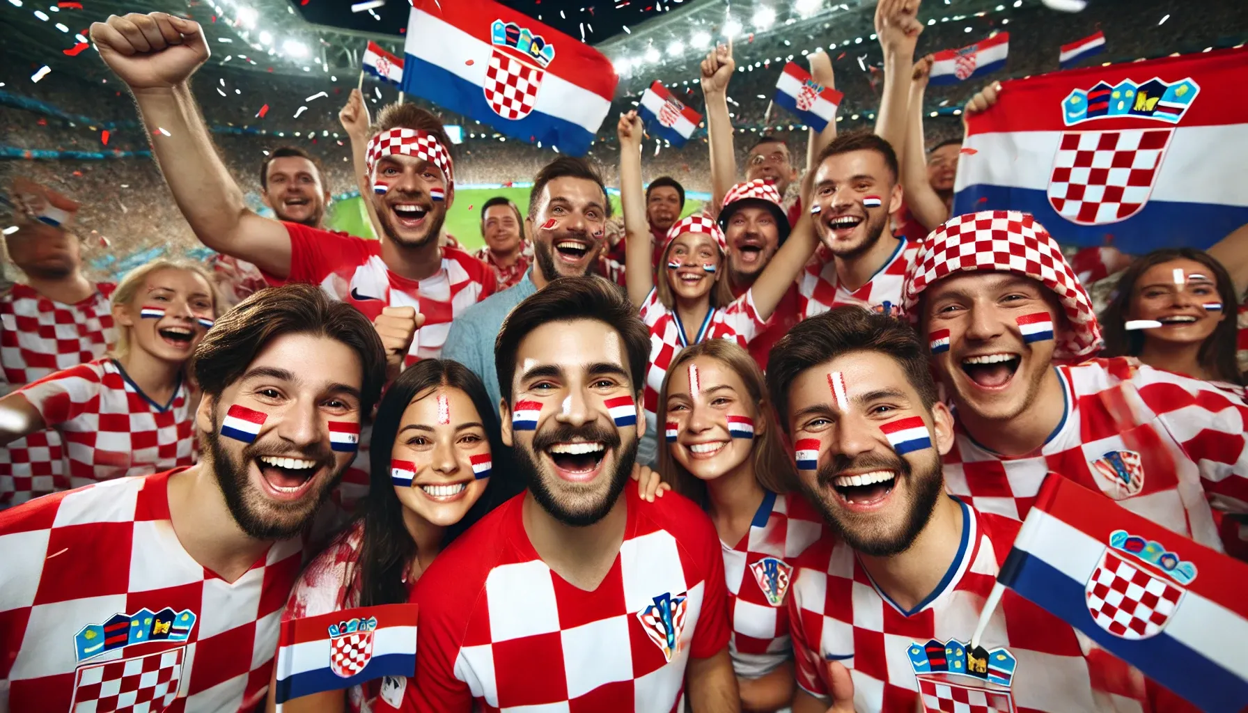 Fan face paint in CROATIA