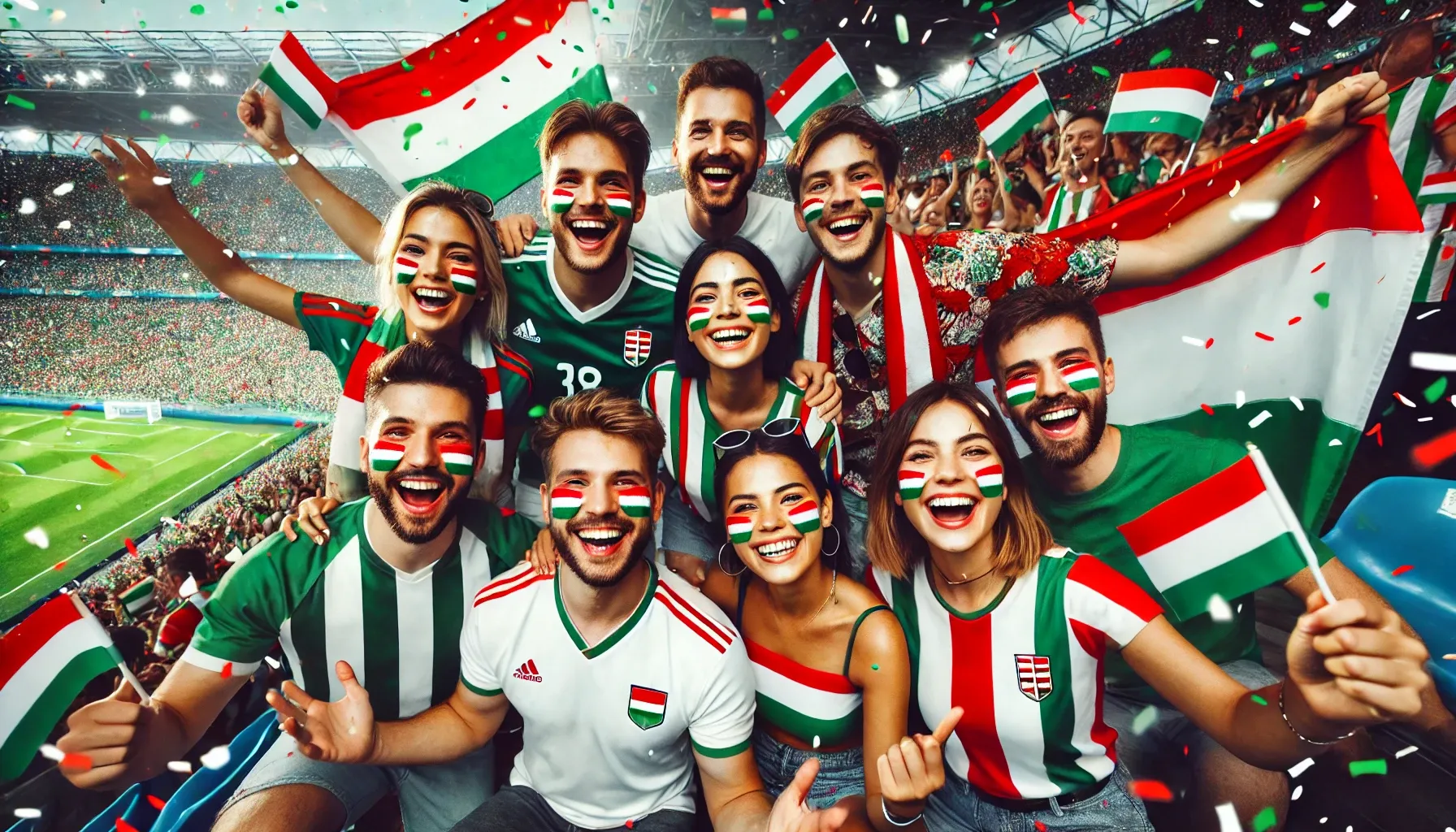 Fan face paint in HUNGARY