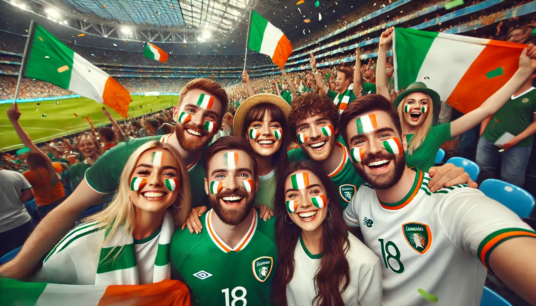 Fan face paint in IRELAND