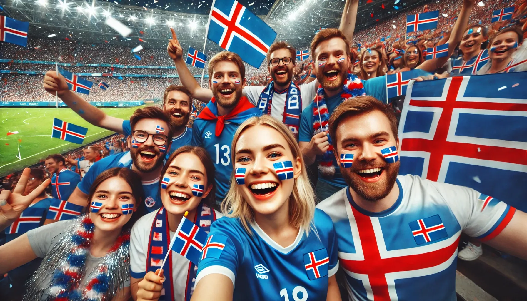 Fan face paint in ICELAND