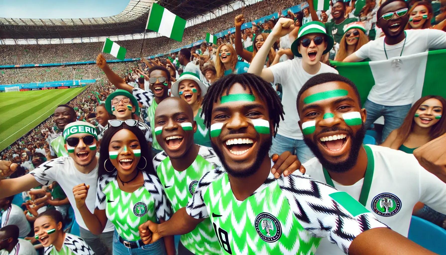 Fan face paint in NIGERIA