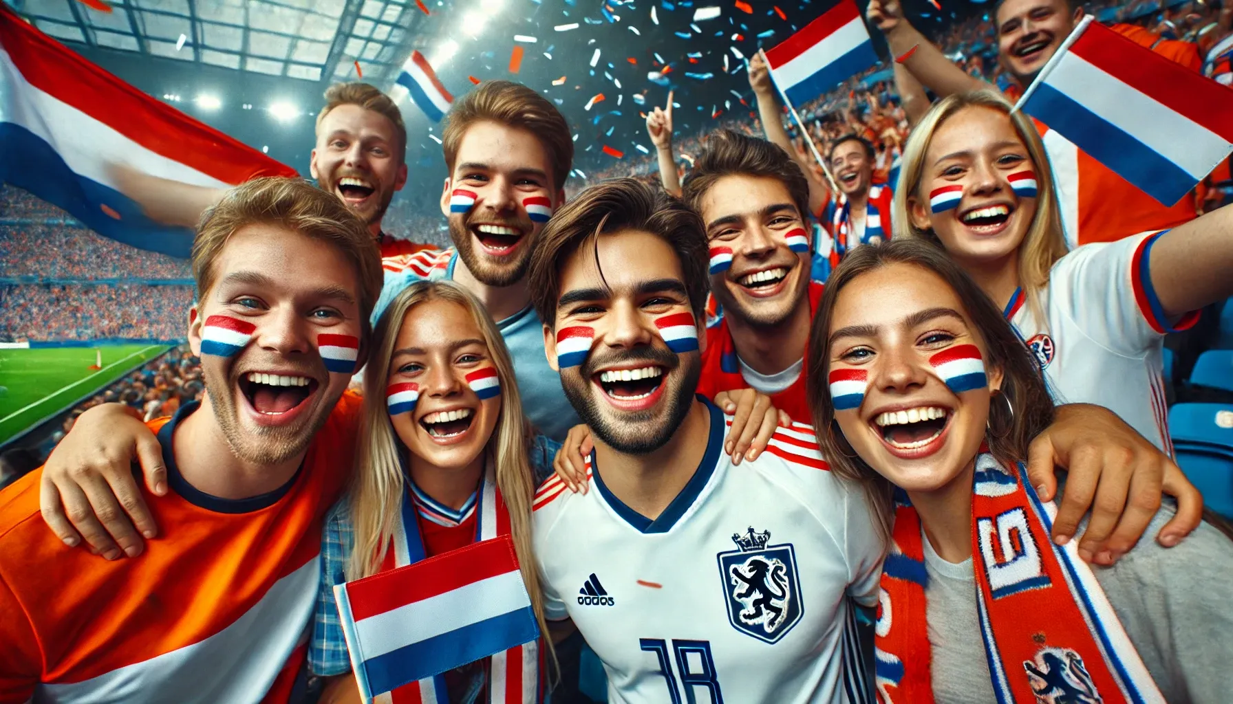 Fan face paint in NETHERLANDS