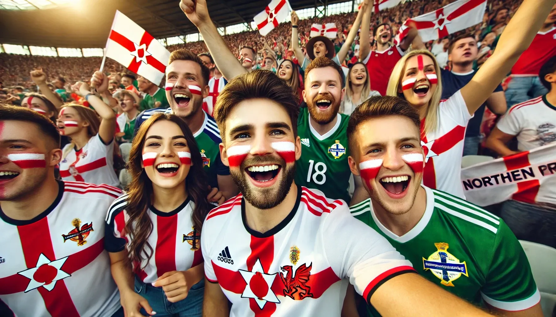 Fan face paint in NORTHERN_IRELAND