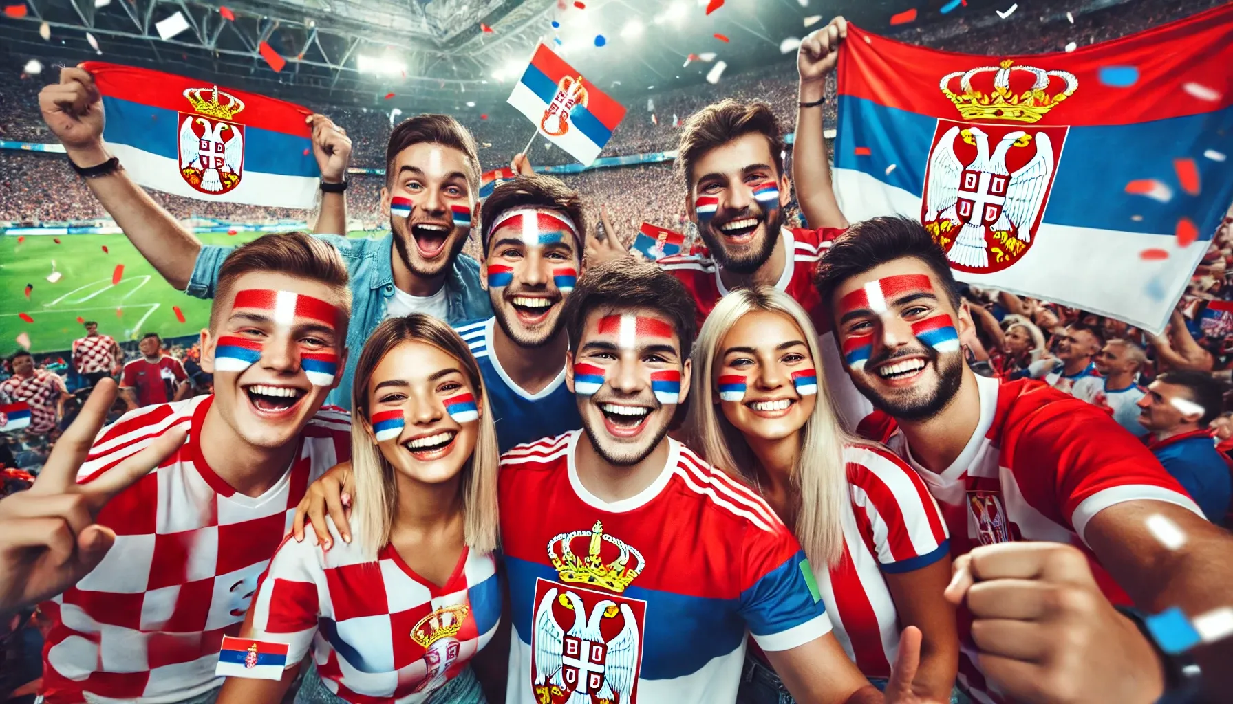 Fan face paint in SERBIA