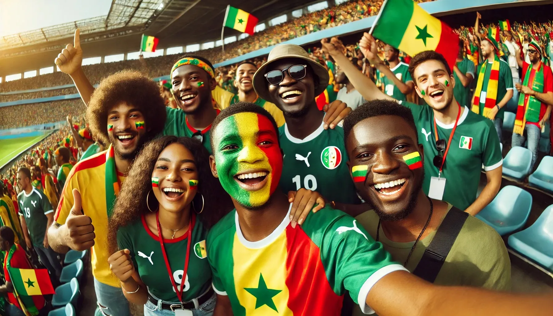 Fan face paint in SENEGAL